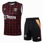 Debardeur Short Manchester United 2024 2025 Noir Rouge