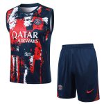Debardeur Short PSG 2024 2025 Bleu Rouge
