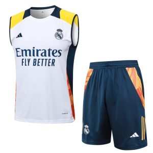 Debardeur Short Real Madrid 2024 2025 Blanc Jaune