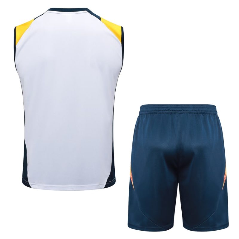 Debardeur Short Real Madrid 2024 2025 Blanc Jaune