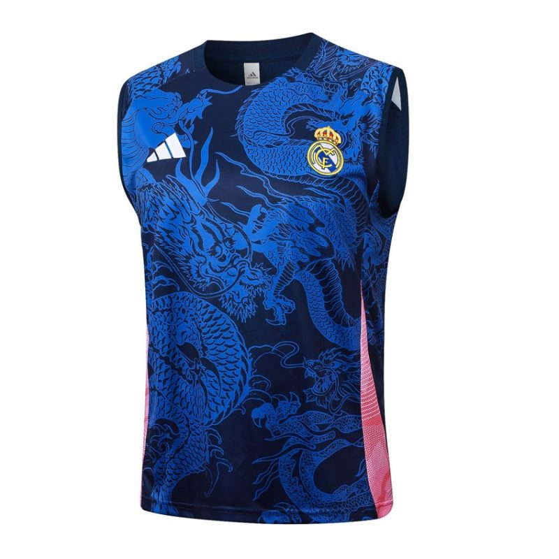 Debardeur Short Real Madrid 2024 2025 Bleu Dragon