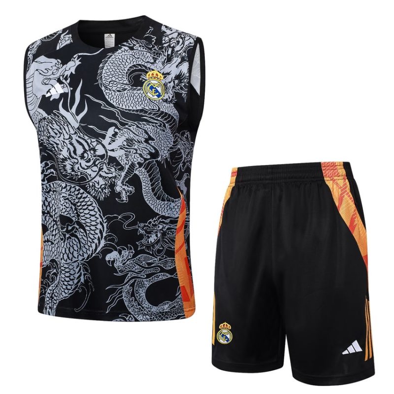 Debardeur Short Real Madrid 2024 2025 Noir Dragon