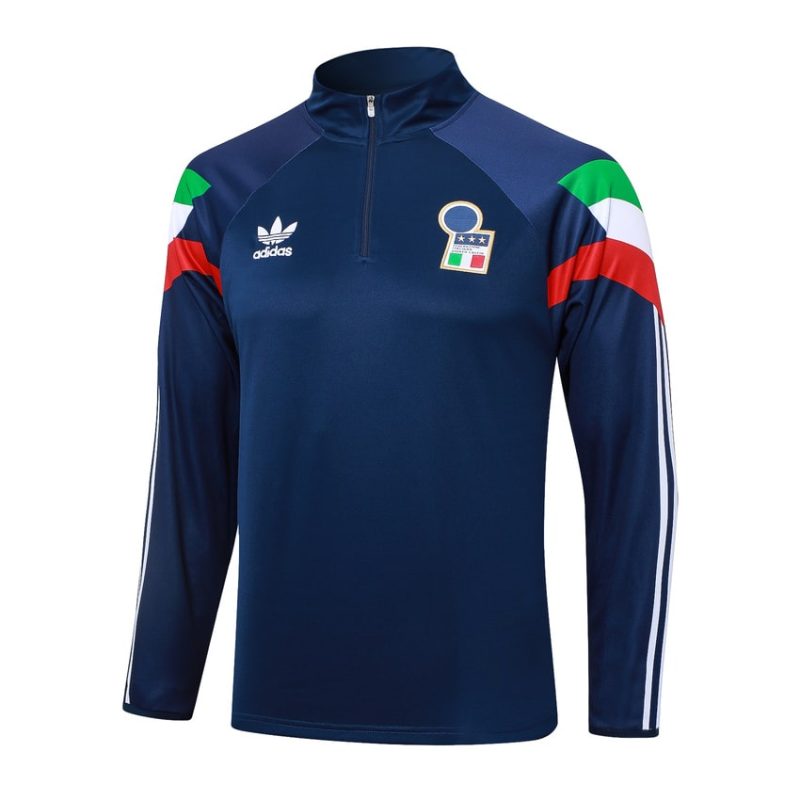 Survetement Italie Training 2024 2025 Bleu Foncé