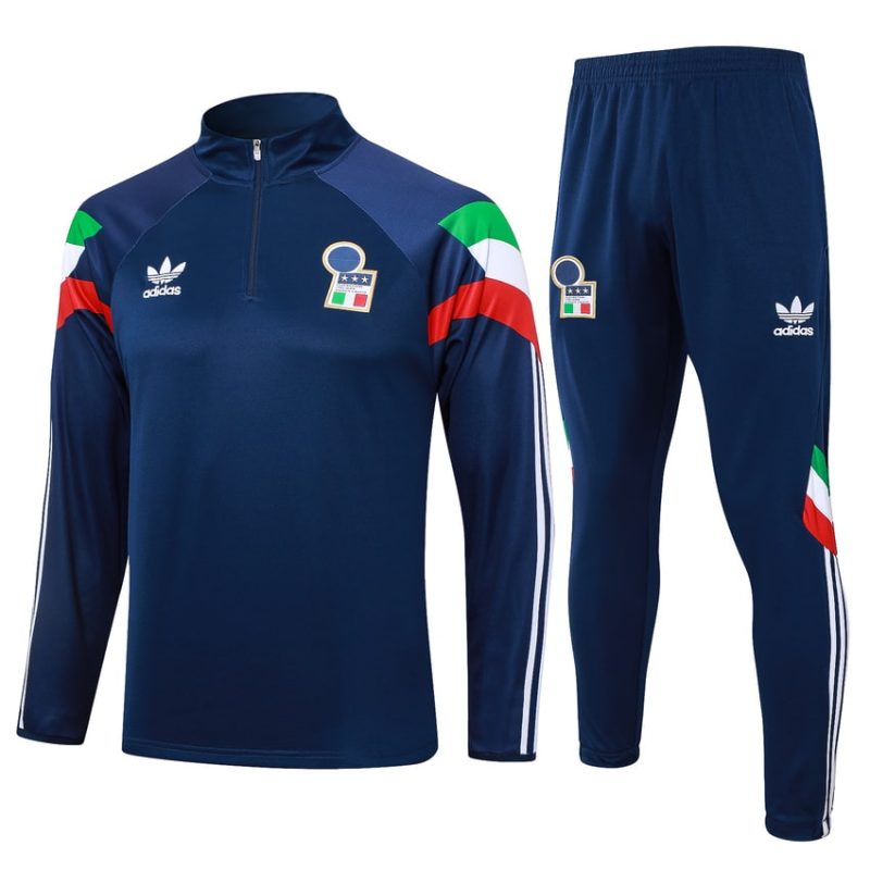 Survetement Italie Training 2024 2025 Bleu Foncé