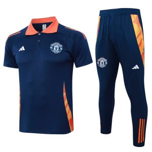 Survetement Manchester United Polo 2024 2025 Bleu