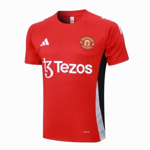 Survetement Manchester United Polo 2024 2025 Rouge Clair