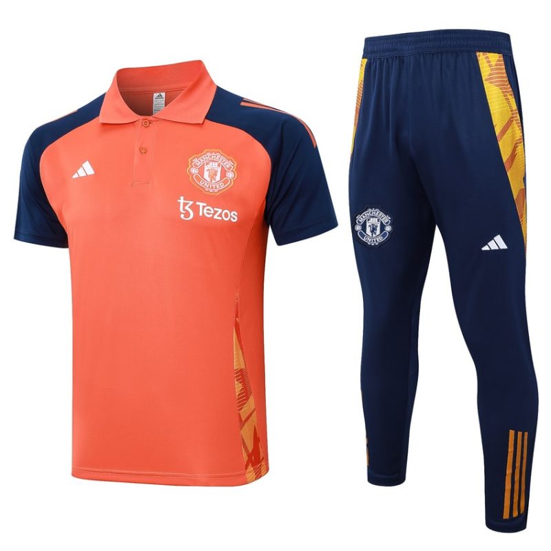 Survetement Manchester United Polo 2024 2025 Orange