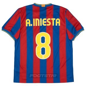 Maillot Barca Domicile 2009 2010 Iniesta