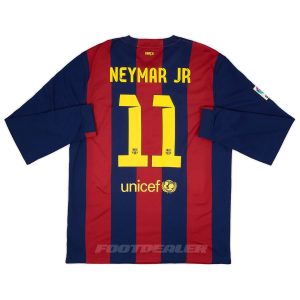 Maillot Barca Domicile 2014 2015 Neymar Manches Longues