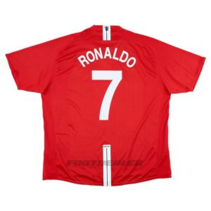 Maillot Manchester United Domicile 2007 2009 Ronaldo