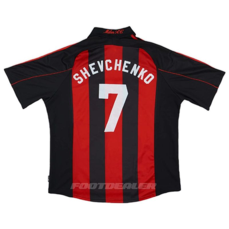 Maillot Milan AC Domicile 2000 2002 Shevchenko