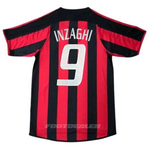 Maillot Milan AC Domicile 2003 2004 Inzaghi