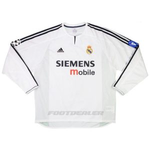 Maillot Real Madrid Domicile 2003 2004 Figo Manches Longues