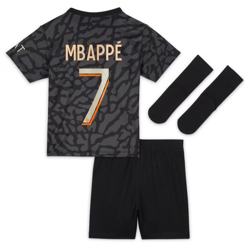 MAILLOT KIT ENFANT PSG THIRD 2023 2024 MBAPPE – Image 2