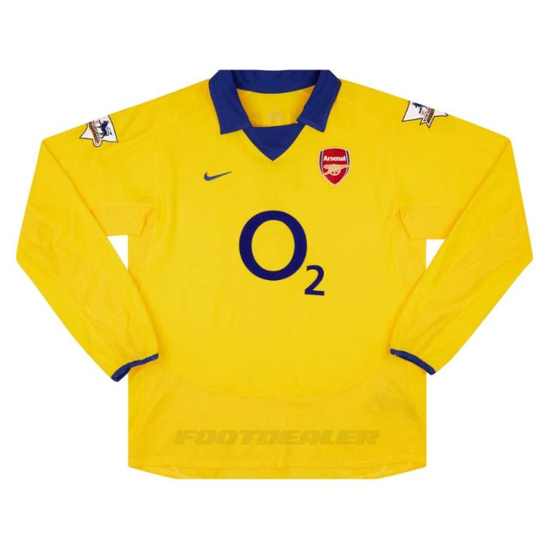 Maillot Arsenal Exterieur 2003 2004 Pires Manches Longues