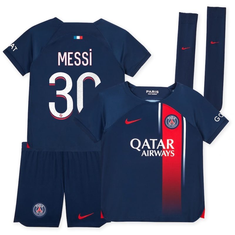 Maillot kit Enfant PSG Domicile Messi 2023 2024