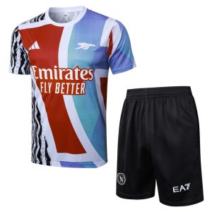 Ensemble Maillot Short Arsenal 2024 2025 Bleu Rouge