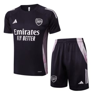 Ensemble Maillot Short Arsenal 2024 2025 Noir Beige