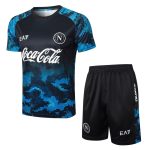 Ensemble Maillot Short Naples 2024 2025 Bleu Noir