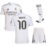 Maillot Kit Enfant Real Madrid Domicile 2025 2026 Mbappe