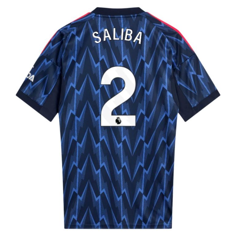 Flocage Officiel Arsenal – Saliba, 2023-2025, Premier League, Blanc