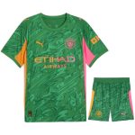 Maillot Kit Enfant Manchester City Domicile 2025 2026 Gardien Vert (1)