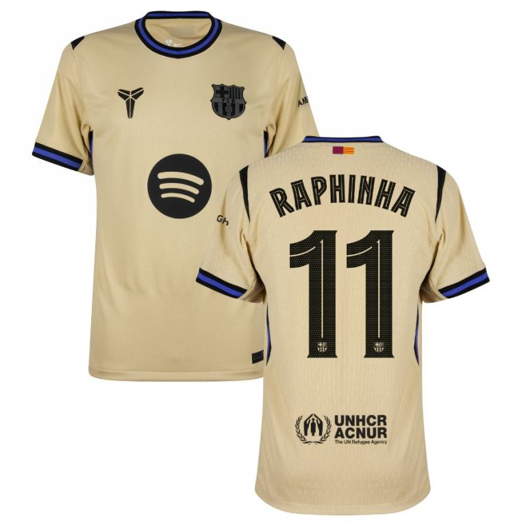 Flocage Raphinha N°11 - Maillot Extérieur Barcelone 2025-2026 - Neuf Sans Emballage