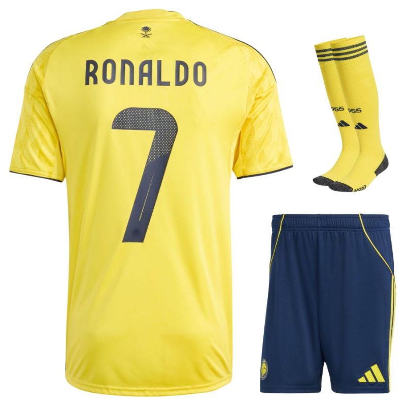 Maillot Extérieur Enfant Al Nassr Riyadh #7 2023/2024 - Ensemble Complet Avec Short Et Chaussettes - FRKN Trikot Nouvelle Saison
