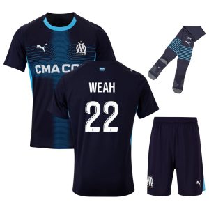 Maillot Kit Enfant OM Exterieur 2025 2026 Weah