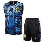 Debardeur Short Bresil 2024 2025 Bleu Motif