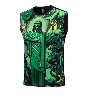 Debardeur Short Bresil 2024 2025 Vert Motif