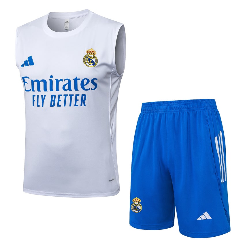 Debardeur Short Real Madrid 2025 2026 Blanc Bleu