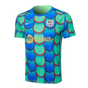 Ensemble Maillot Short Barca 2024 2025 Vert Bleu