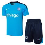 Ensemble Maillot Short Chelsea 2024 2025 Bleu Clair