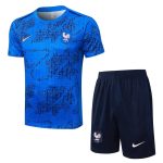 Ensemble Maillot Short Equipe de France 2025 2026 Bleu Clair