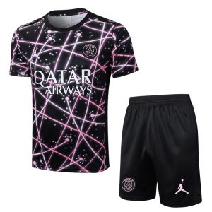 Ensemble Maillot Short PSG 2025 2026 Noir Rose