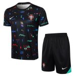 Ensemble Maillot Short Portugal 2024 2025 Noir Motif