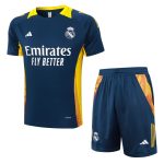 Ensemble Maillot Short Real Madrid 2024 2025 Bleu Jaune