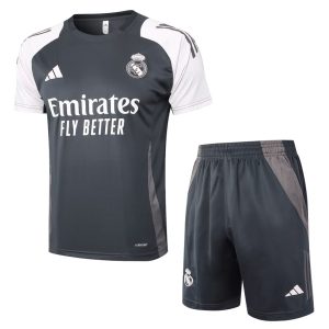 Ensemble Maillot Short Real Madrid 2024 2025 Noir Blanc