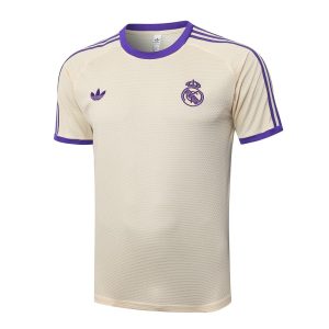 Ensemble Maillot Short Real Madrid 2025 2026 Beige Violet
