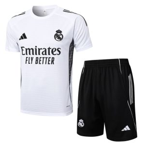 Ensemble Maillot Short Real Madrid 2025 2026 Blanc Clair
