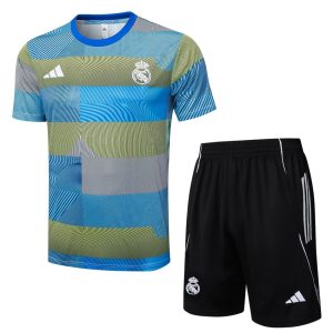 Ensemble Maillot Short Real Madrid 2025 2026 Bleu Vert