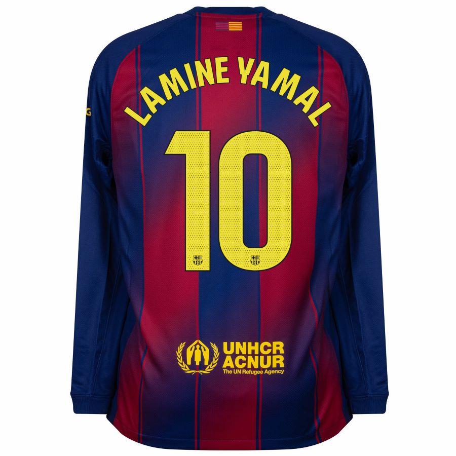 Maillot Barca Domicile 2025 2026 Lamine Yamal Manches Longues (2)