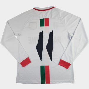 Maillot FC Palestine 2025 Blanc Manches Longues Arabe (2)