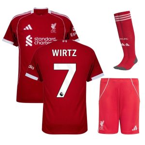 Maillot Kit Enfant Liverpool Domicile 2025 2026 Wirtz (1)
