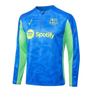 Survetement Barca Training 2024 2025 Bleu Vert