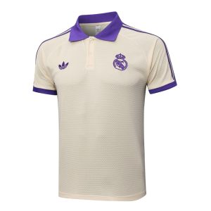 Survetement Real Madrid Polo 2025 2026 Beige Violet