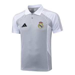 Survetement Real Madrid Polo 2025 2026 Gris Blanc