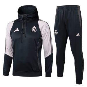 Survetement Real Madrid Sweat 2024 2025 Noir Blanc