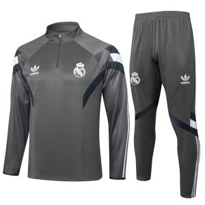 Survetement Real Madrid Training 2024 2025 Gris Foncé